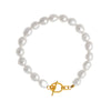 Freshwater Pearl T-Bar Bracelet Gold