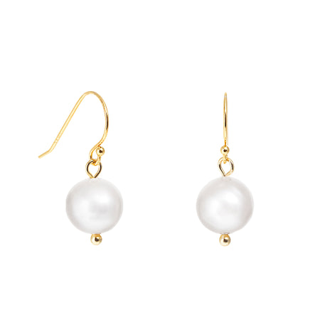 Gold Freshwater Pearl Earrings