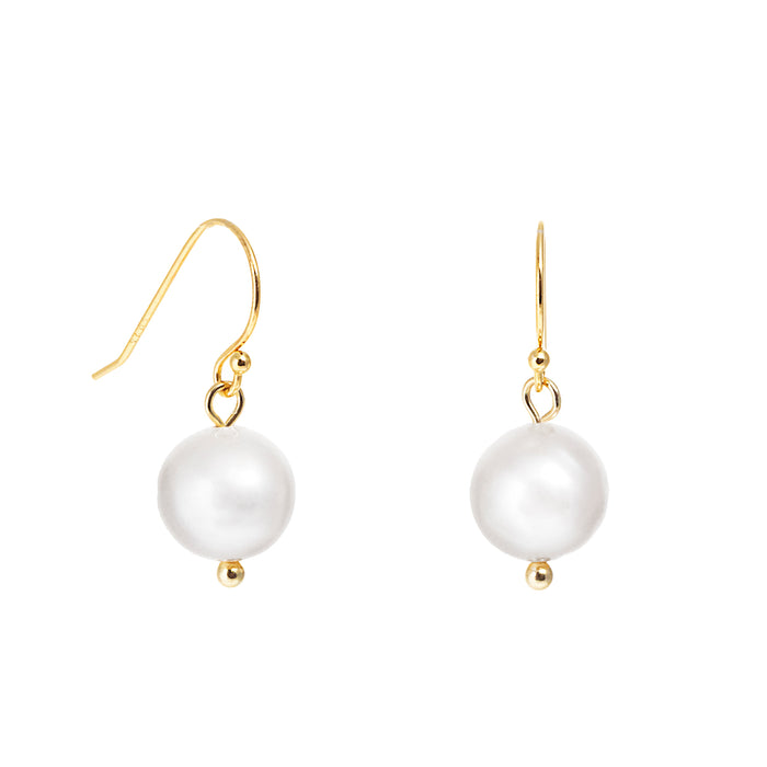 Gold Freshwater Pearl Earrings