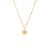 Gold Personalised Disc Necklace Small