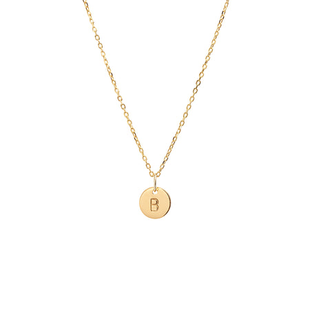 Gold Personalised Disc Necklace Small