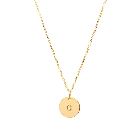 Gold Personalised Disc Necklace