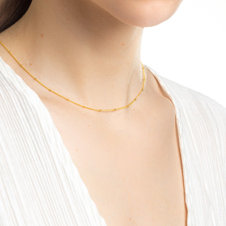 Gold Satellite Choker Necklace