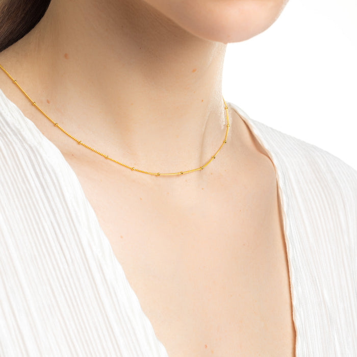 Gold Satellite Choker Necklace