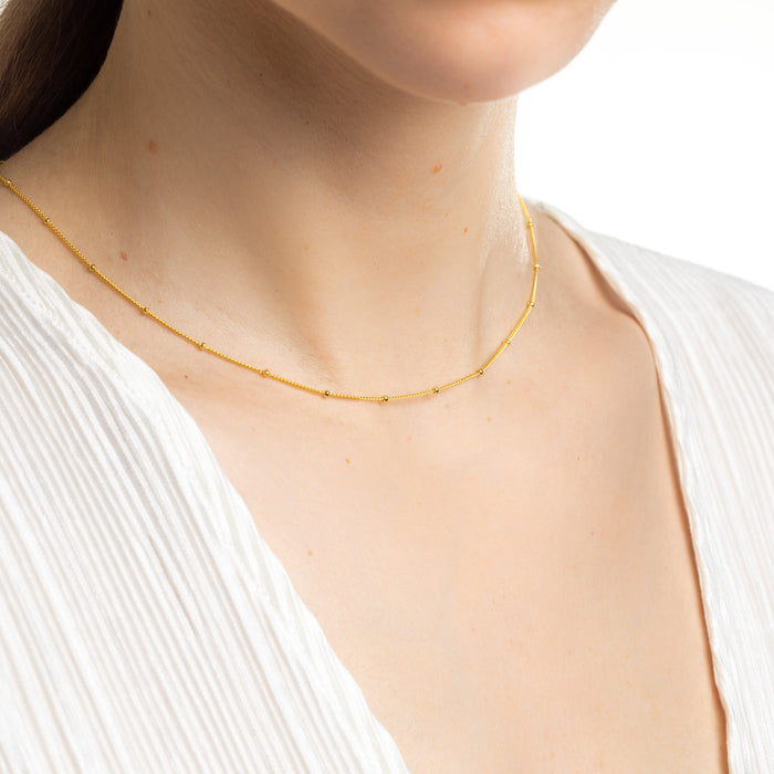 Gold Satellite Choker Necklace