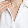 Gold Solitaire Crystal Necklace