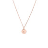 Rose Gold Personalised Disc Necklace Small