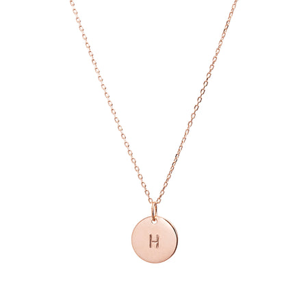Rose Gold Personalised Disc Necklace