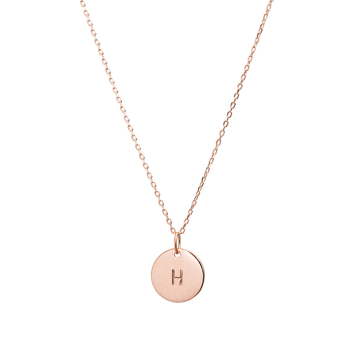 Rose Gold Personalised Disc Necklace