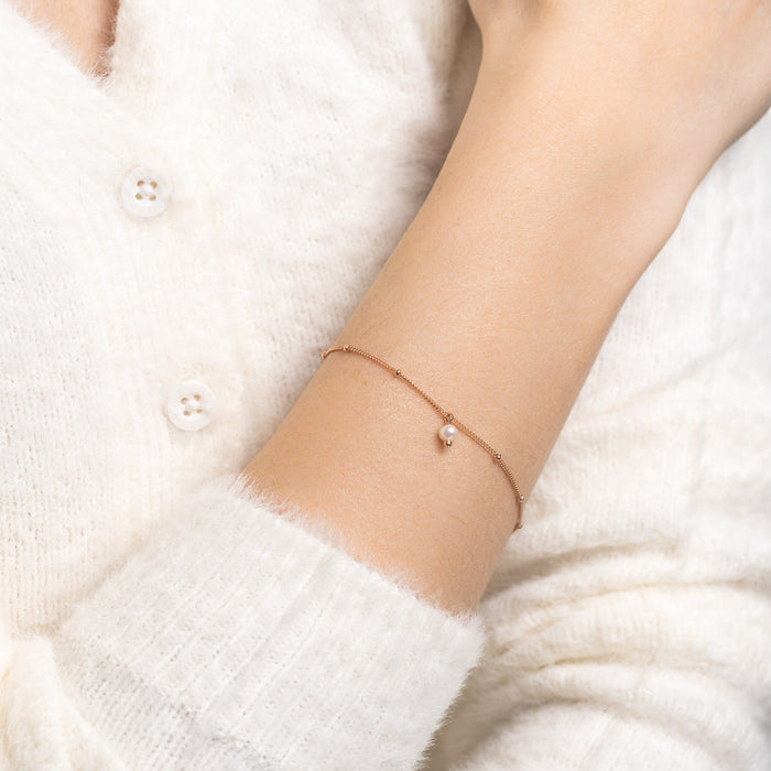 Rose Gold Satellite Pearl Bracelet