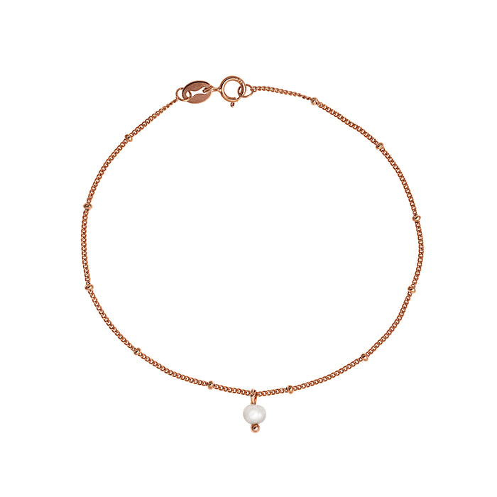 Rose Gold Satellite Pearl Bracelet