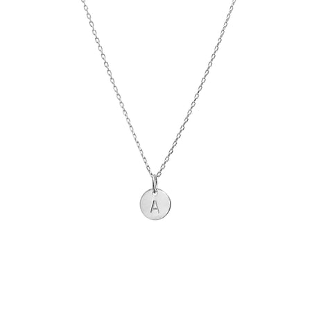Silver Personalised Disc Necklace Small