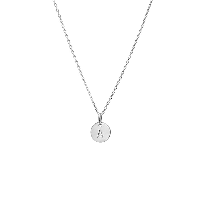 Silver Personalised Disc Necklace Small
