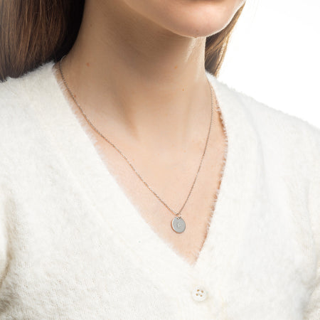 Sterling Silver Personalised Disc Necklace