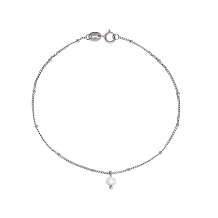 Silver Satellite Pearl Bracelet