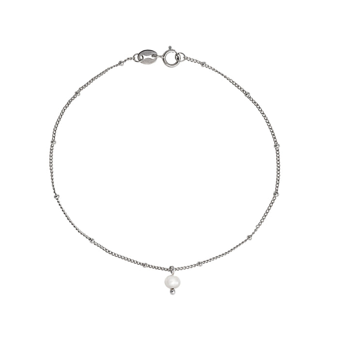 Silver Satellite Pearl Bracelet
