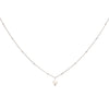 Silver Single Pearl Satellite Choker Necklace