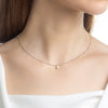 Sterling Silver Single Pearl Satellite Choker Necklace