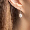 Sterling Silver Small Hoop Pearl Earrings