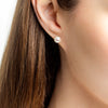 White Freshwater Pearl Stud Earrings Medium