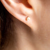 White Freshwater Pearl Stud Earrings Small